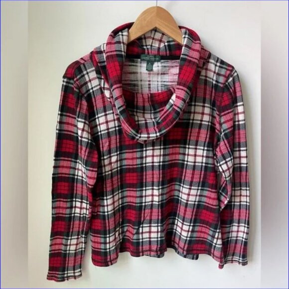 LAUREN / RALPH LAUREN / LRL Cowl Top - Plaid - XL - Picture 7 of 7